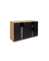 Buffet CALI 140 cm chêne et noir