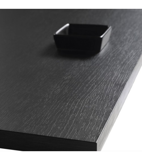 BUFFET LONG  144 cm 1 PORTE 3 TIROIRS anthracite mat - RAVEN 2