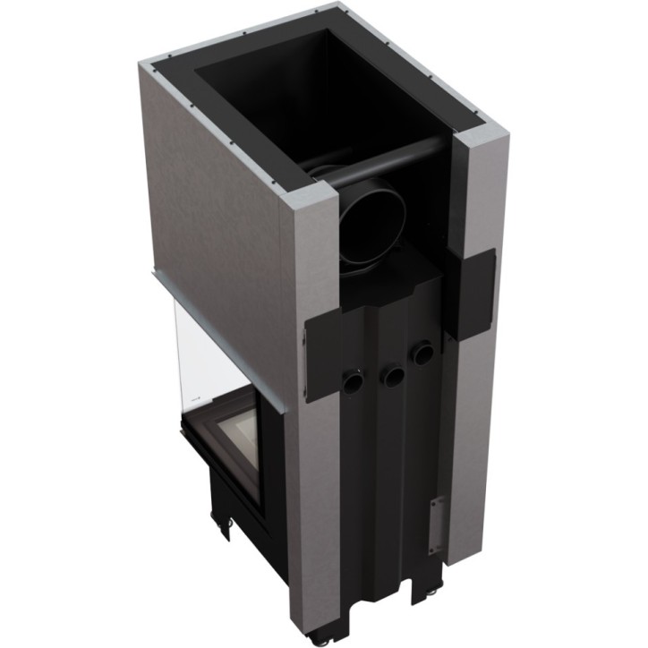 Insert cheminées à bois NOLWENN 3 côtés vitrés, porte guillotine 11  kW