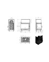Insert cheminée AMELIA 25 BS DECO vitre à gauche
