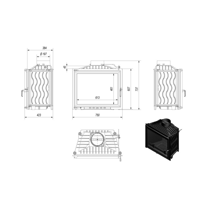 Insert cheminée FELIX 16