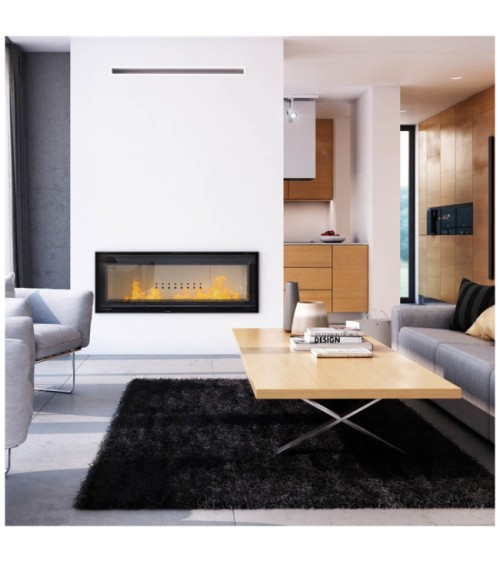 Insert cheminée MB 120 ouverture relevable + 7 bouches recuperateur