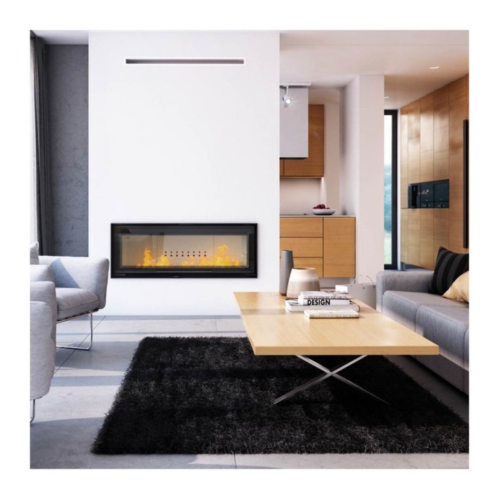 Insert cheminée MB 120 ouverture relevable + 7 bouches recuperateur