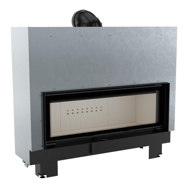 Insert cheminée MB 120 ouverture relevable + 7 bouches recuperateur