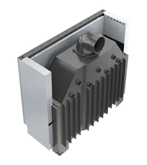 Insert cheminée MB 120 ouverture relevable + 7 bouches recuperateur