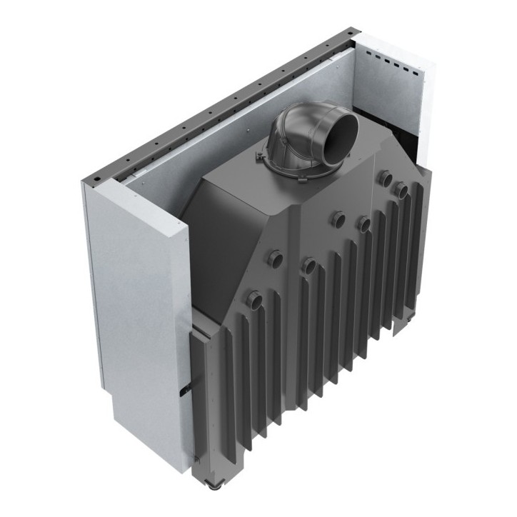 Insert cheminée MB 120 ouverture relevable + 7 bouches recuperateur