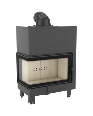 Insert cheminée MBO 15 BS vitre à gauche + 4 bouches recuperateur