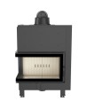 Insert cheminée MBO 15 BS vitre à gauche + 4 bouches recuperateur