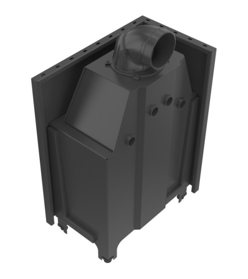 Insert cheminée MBO 15 BS vitre à gauche + 4 bouches recuperateur