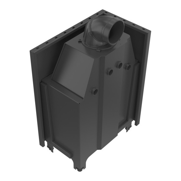 Insert cheminée MBO 15 BS vitre à gauche + 4 bouches recuperateur