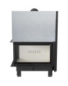 Insert cheminée MBO 15  BS vitre à gauche ouverture relevable + 4 bouches recuperateur