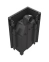 Insert cheminée MBO 15  BS vitre à gauche ouverture relevable + 4 bouches recuperateur
