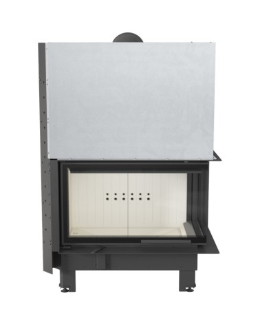 Insert cheminée MBO 15  BS vitre à droite ouverture relevable + 4 bouches recuperateur