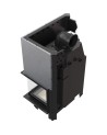Insert cheminée MBO 15  BS vitre à droite ouverture relevable + 4 bouches recuperateur