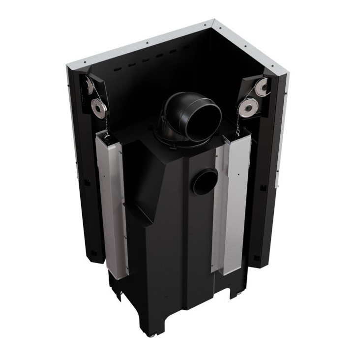 Insert cheminée VN 700/480 BS vitre à gauche ouverture relevable