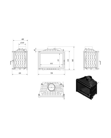 Insert cheminée WIKTOR 14