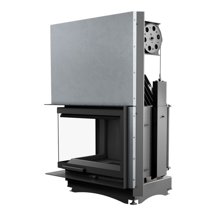 Insert cheminée ZUZIA 16 BS vitre à gauche ouverture relevable