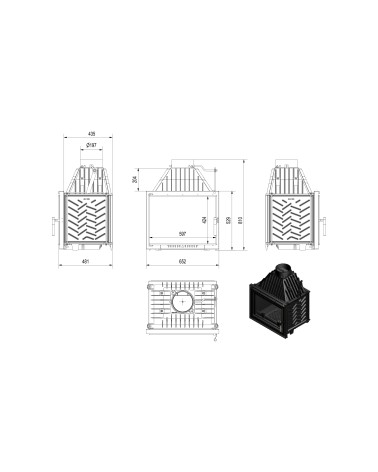 Insert cheminée ZUZIA 16 DECO