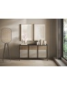 Buffet ETNA 156 cm Lave, argile et chêne mercure 3 portes