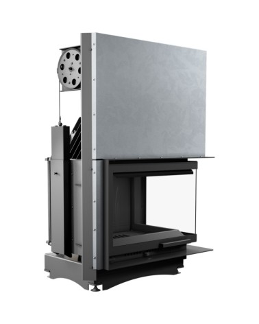 Insert cheminée ZUZIA 16 BS vitre à droite ouverture relevable