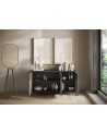 Buffet ETNA 156 cm Lave, argile et chêne mercure 3 portes