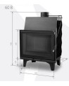 Insert de cheminée 60 B d150 57 CM 4-6kW