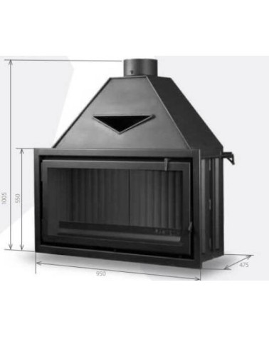 Insert de cheminée 95 CM Classic d200 9-15kW