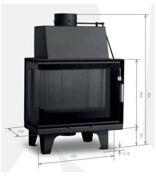 Insert de cheminée 69 CM B CGL d150 5-8kW