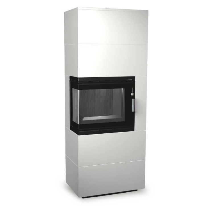 Insert de cheminée 60 BCG L meuble blanc 2+2  70x180 CM 4-6 kW