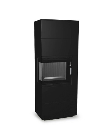 Insert de cheminée 60 BCG L meuble noir 2+2  70x180 CM 4-6 kW