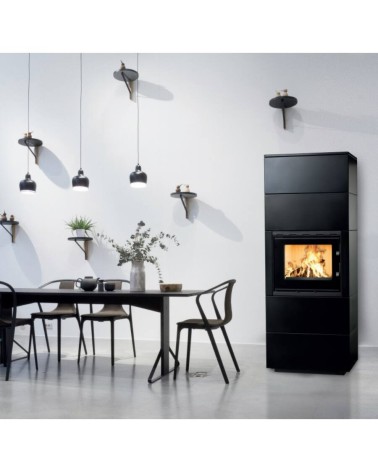 Insert de cheminée 60 B meuble noir 2+2  70x179 CM 4-6 kW