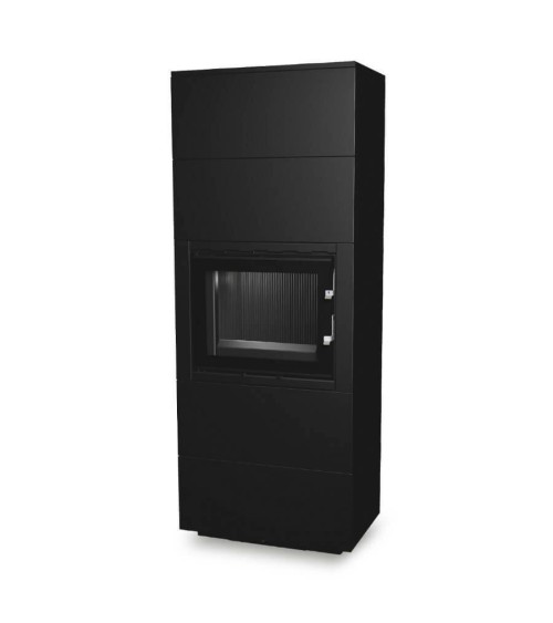 Insert de cheminée 60 B meuble noir 2+2 70x179 CM 4-6 kW