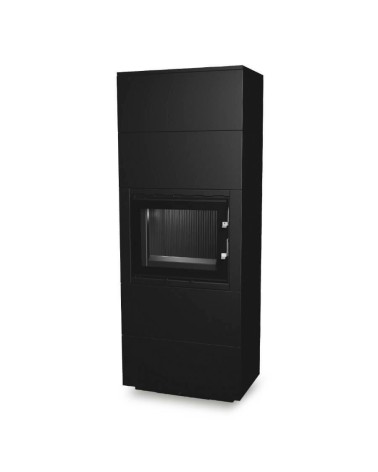 Insert de cheminée 60 B meuble noir 2+2 70x179 CM 4-6 kW