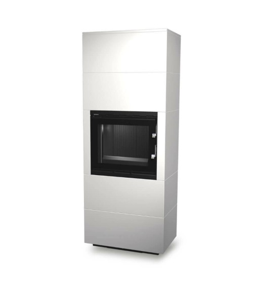 Insert de cheminée 60 B meuble blanc 2+2  70x179 CM   6 kW