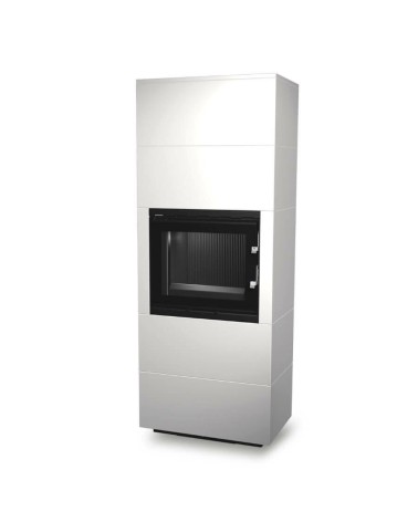 Insert de cheminée 60 B meuble blanc 2+2  70x179 CM   6 kW