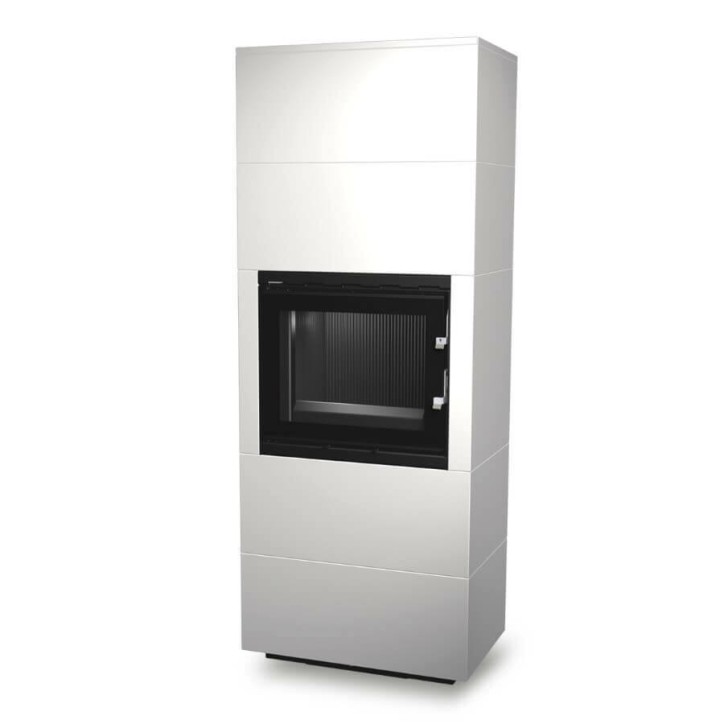 Insert de cheminée 60 B meuble blanc 2+2  70x179 CM   6 kW