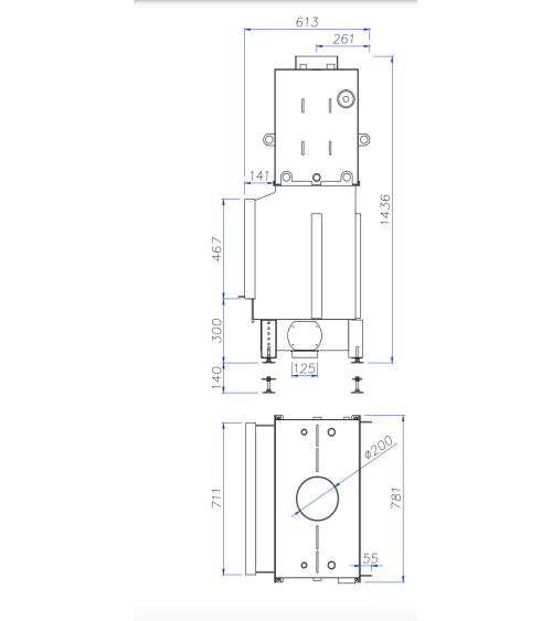 INSERT CHEMINÉE NEMO 4/20 chauffage central 20/15 kW