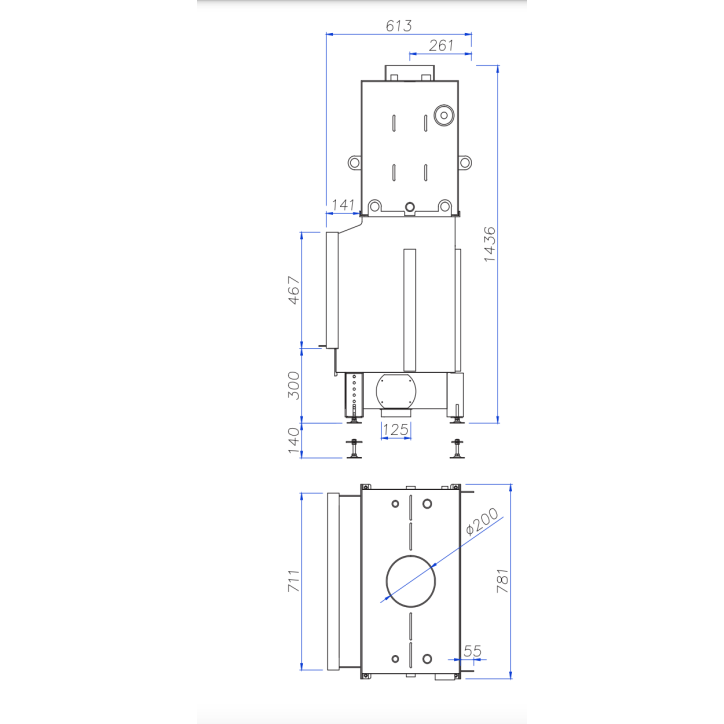 INSERT CHEMINÉE NEMO 4/20 chauffage central 20/15 kW