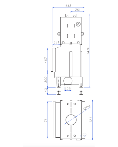 INSERT CHEMINÉE NEMO 4/24 chauffage central 21/16 kW