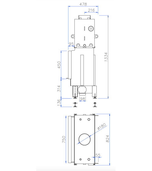 INSERT CHEMINÉE NEMO 6 XL chauffage central 18/14 kW