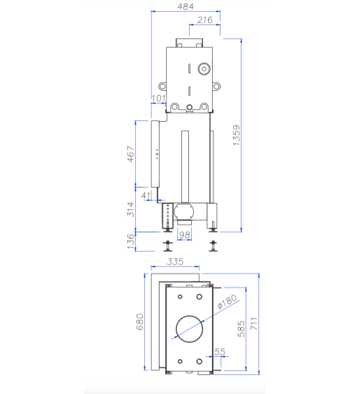 INSERT CHEMINÉE NEMO 2B chauffage central 15/5 kW