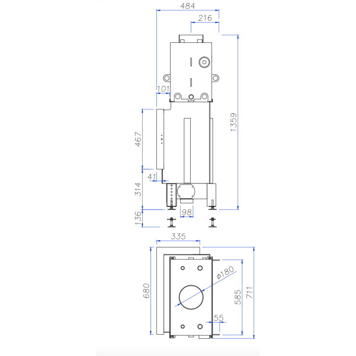 INSERT CHEMINÉE NEMO 2B chauffage central 15/5 kW