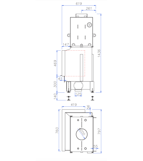 INSERT CHEMINÉE NEMO 4B/20 chauffage central 20/13kW