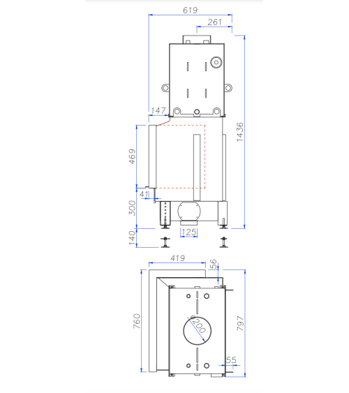 INSERT CHEMINÉE NEMO 4B/24 chauffage central 21/14 kW