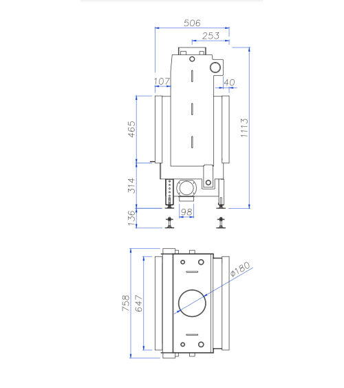 INSERT CHEMINÉE TUNNEL NEMO 2 DUO chauffage central 16/4 kW