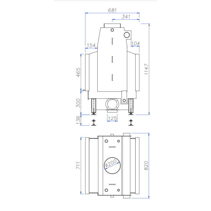 INSERT CHEMINÉE TUNNEL NEMO 4 DUO chauffage central 21/9 kW