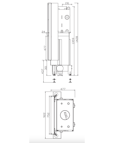 INSERT CHEMINÉE PORTE GUILLOTINE NEMO 2 chauffage central 16/12 kW