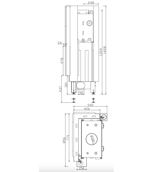 INSERT CHEMINÉE PORTE GUILLOTINE NEMO 2B chauffage central 15/10 kW