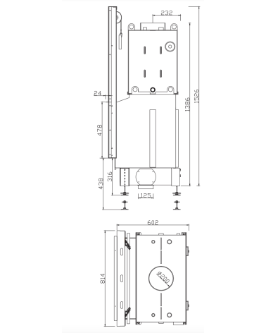 INSERT CHEMINÉE PORTE GUILLOTINE NEMO 4/20 chauffage central 20/15 kW