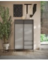 Commode ETNA  106 cm Plomb, gypse et ardoise 2 portes et 2 tiroirs